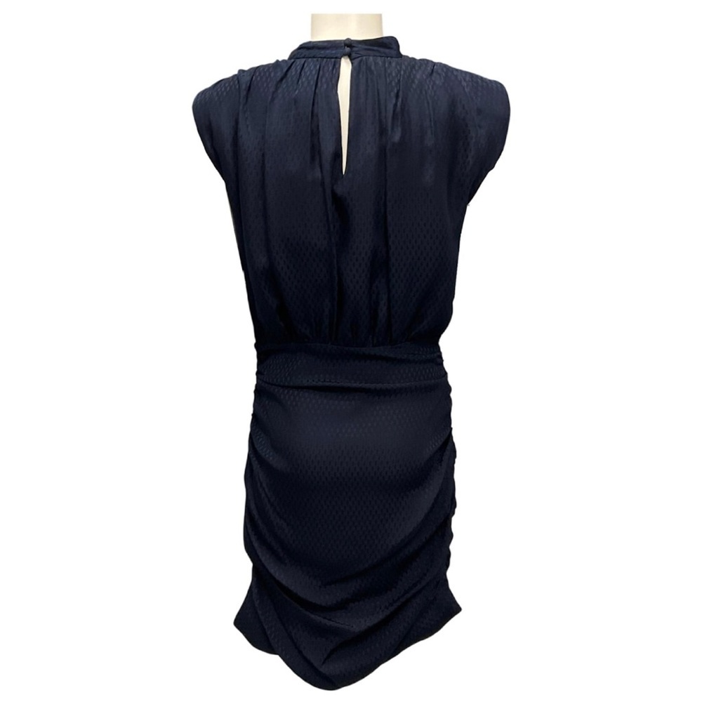 Veronica Beard Women’s 0 Tima Ruched Sides High-Collar Mini Dress in Navy - NWT! - Picture 3 of 15
